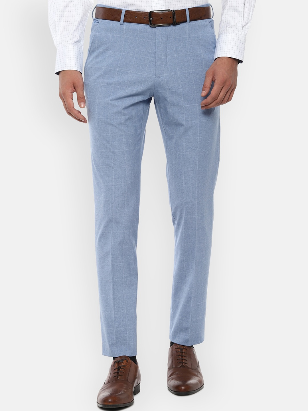 

Louis Philippe Men Blue Slim Fit Formal Trousers