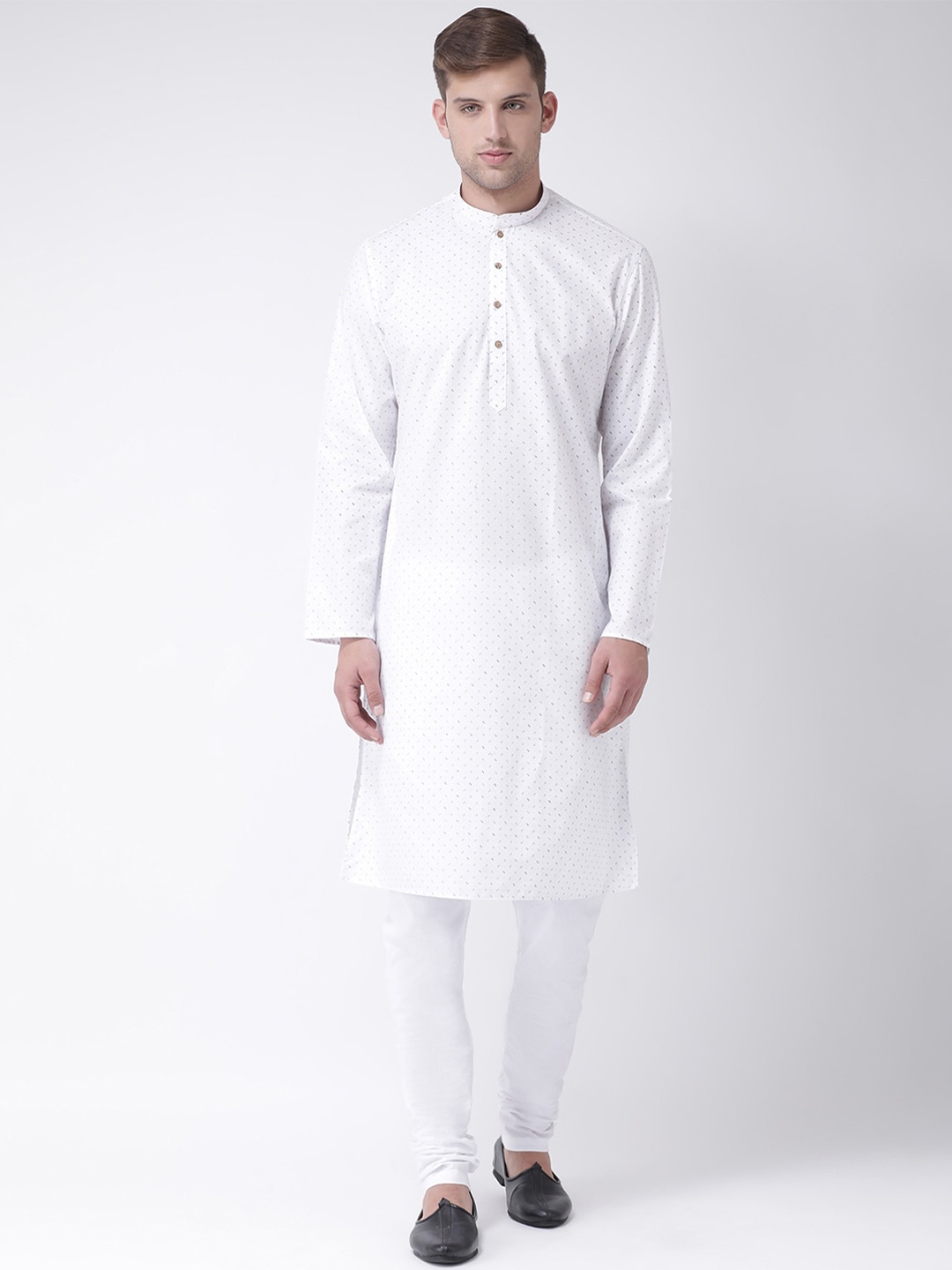 

TABARD Men Printed Cotton Kurta, White