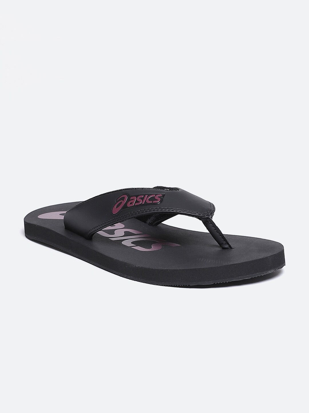 

ASICS Unisex Black Printed Zorian BM Thong Flip-Flops