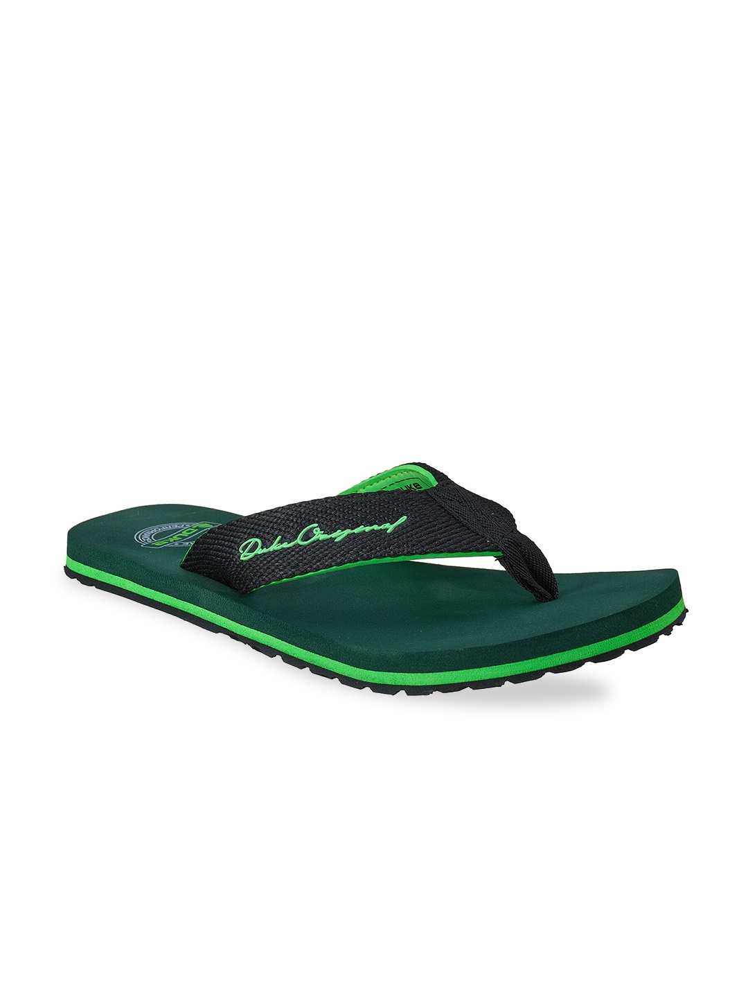 

Duke Men Green & Black Thong Flip-Flops