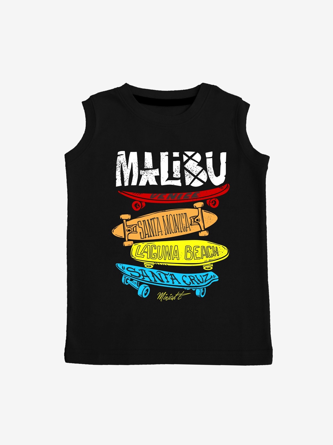 

x2o Kids Black Printed Pure Cotton Innerwear Vest VEST_P_12-18MTS, Assorted