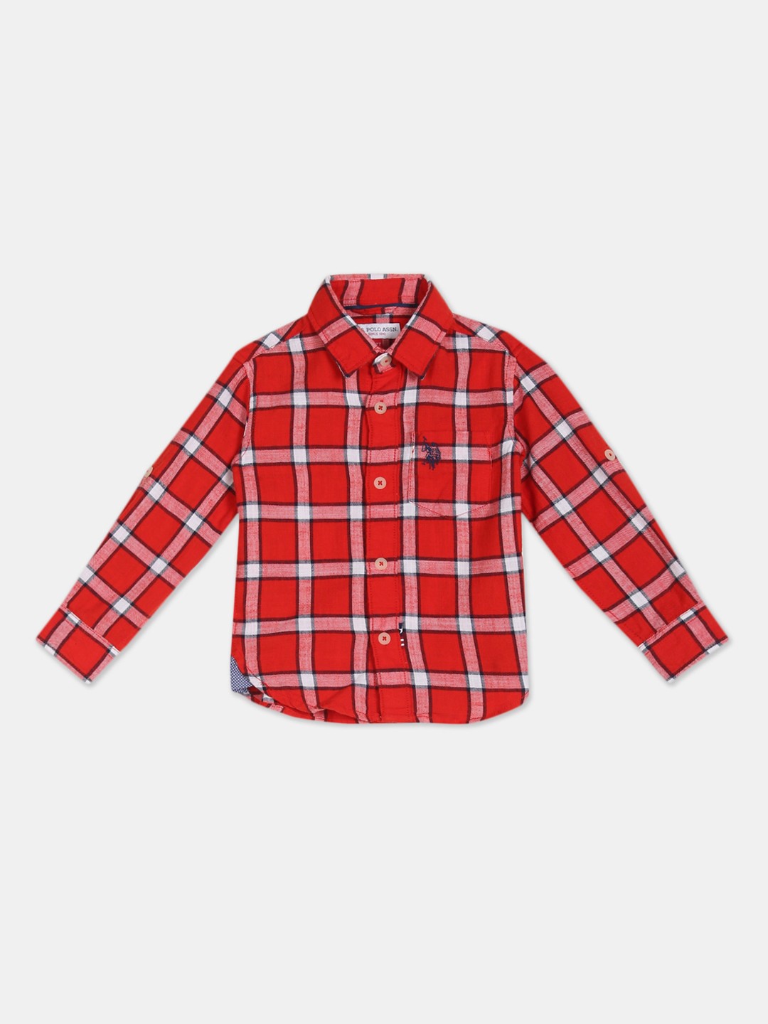 

U.S. Polo Assn. Kids Boys Red Checked Casual Shirt