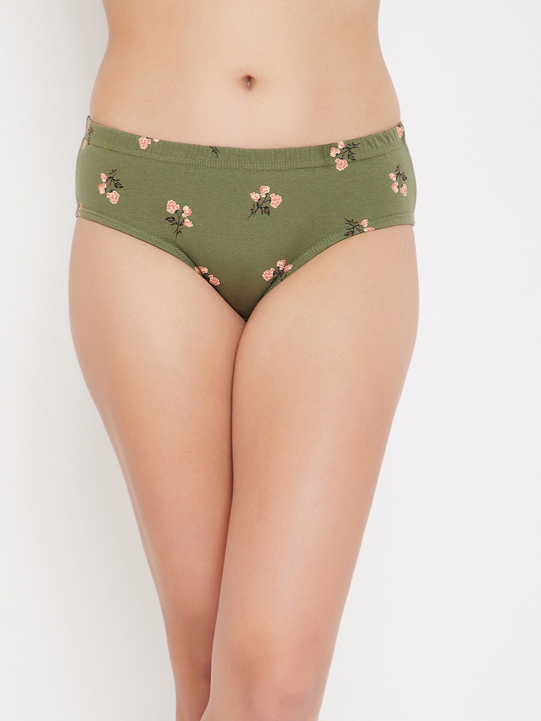 

Clovia Women Green & Pink Printed Hipster Briefs-PN2855V173XL