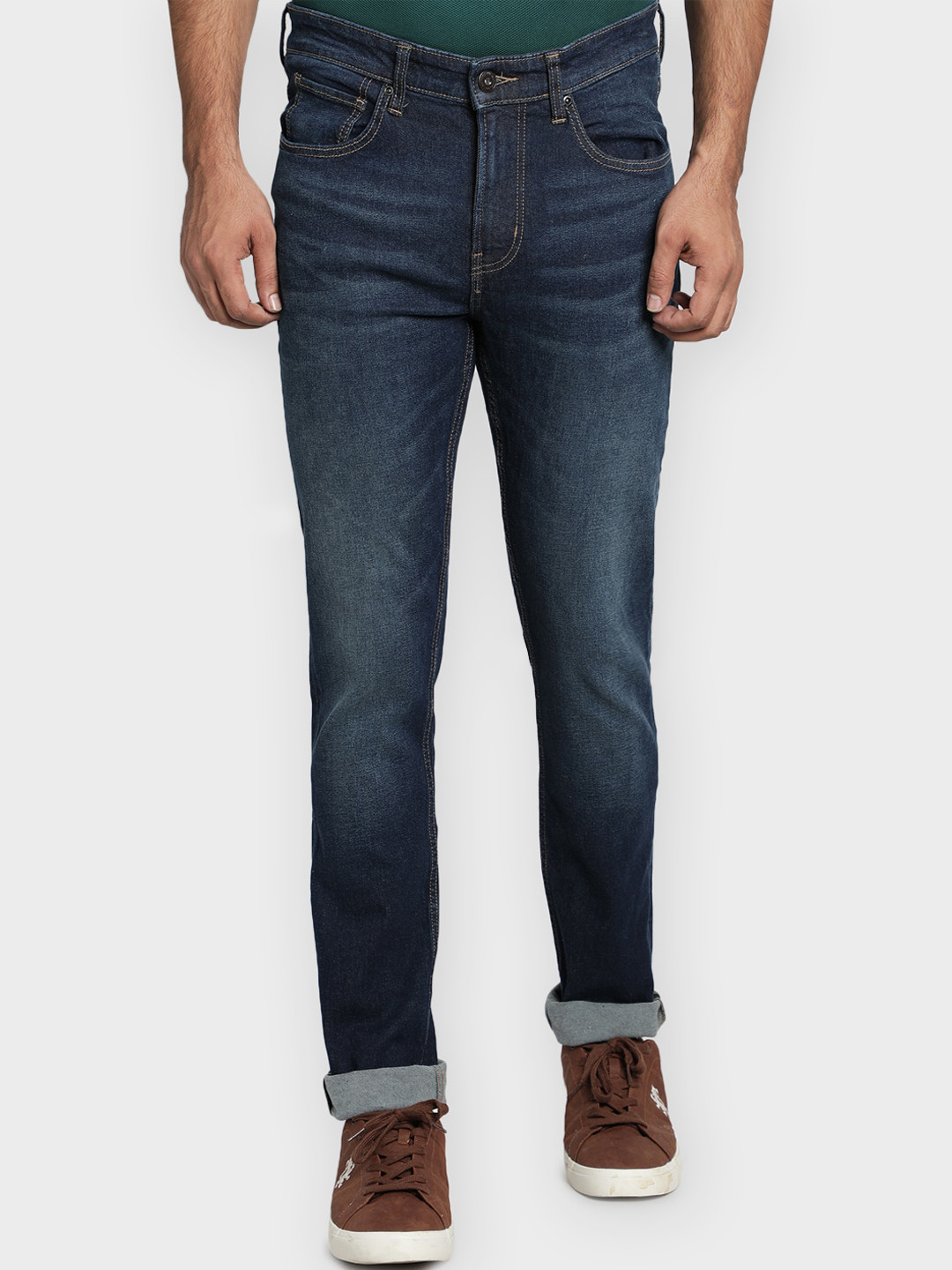 

Red Tape Men Navy Blue Blue Skinny Fit Light Fade Jeans