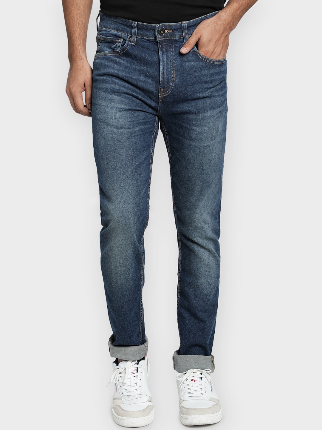 Red Tape Men Blue Skinny Fit Light Fade Jeans