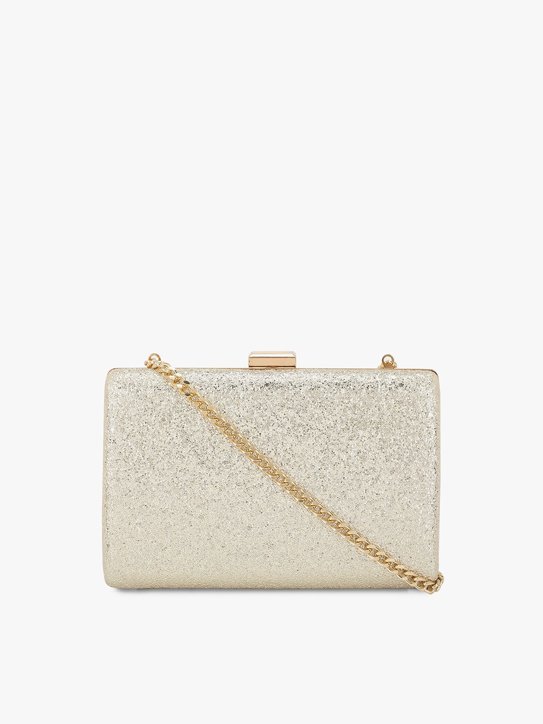 

Vdesi Silver-Toned & Gold-Toned Embellished Box Clutch