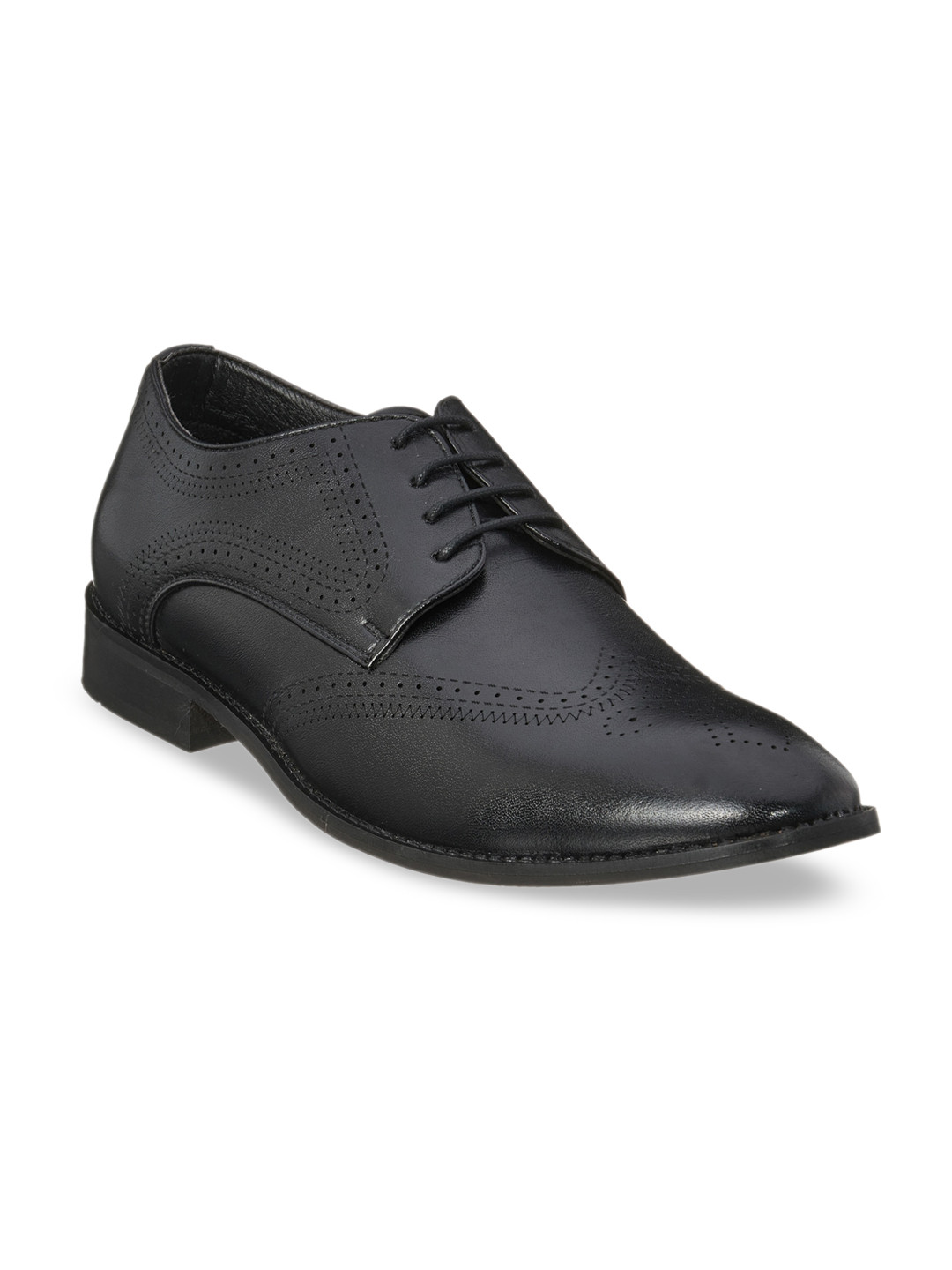 

Duke Men Black Solid Formal Derbys