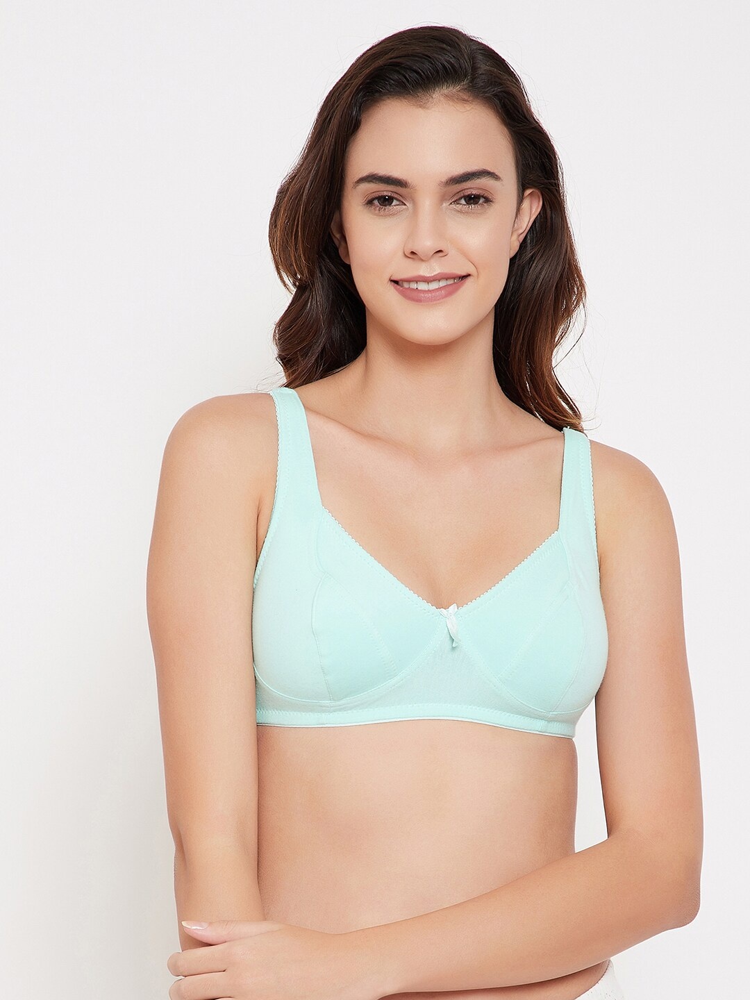 

Clovia Turquoise Blue Solid Non-Wired Non Padded Everyday Bra
