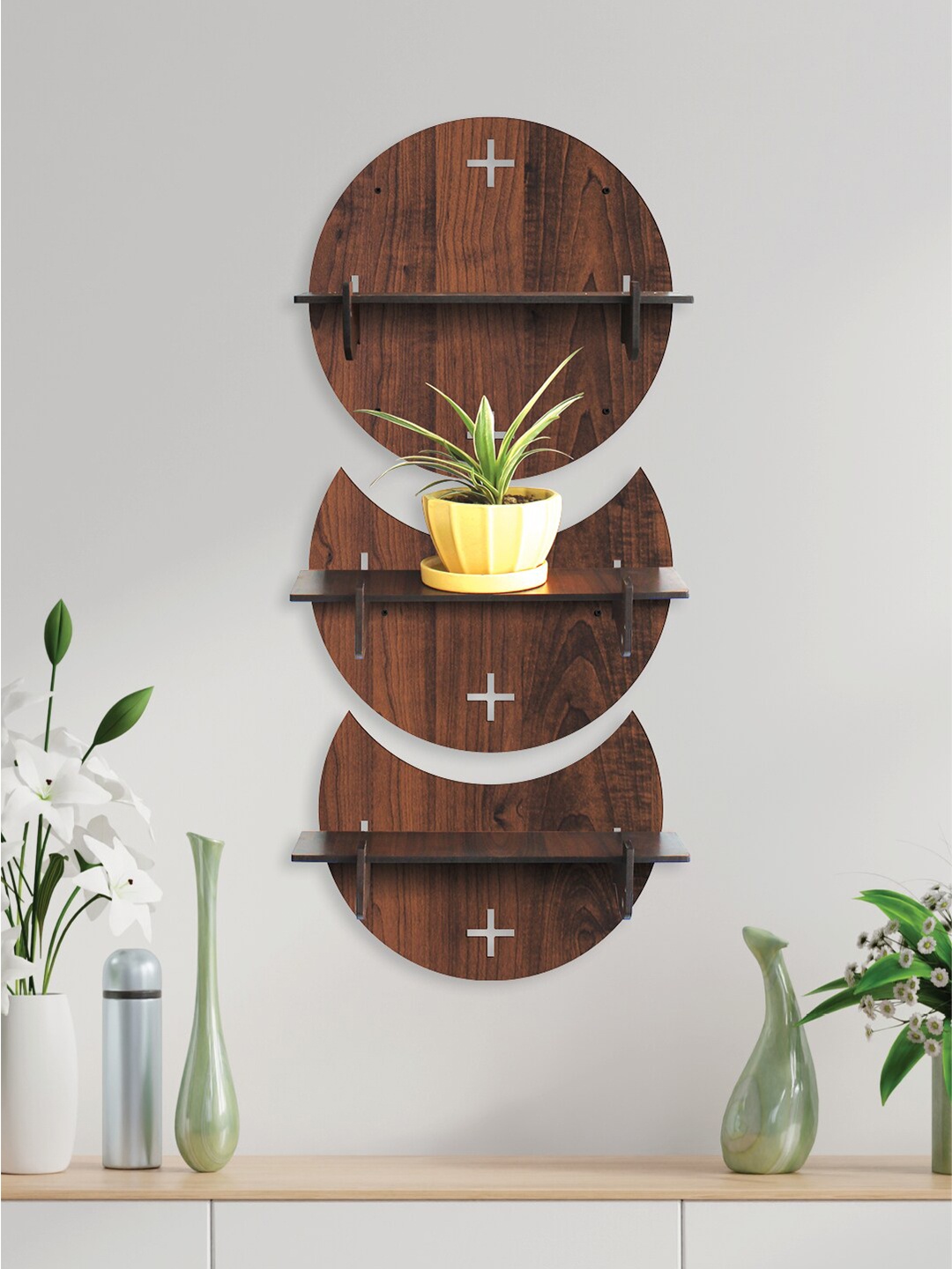 

RANDOM Brown MDF Basic Wall Shelf