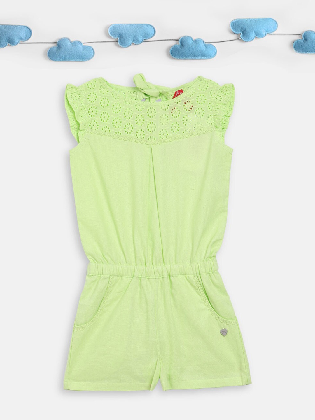 

Blue Giraffe Girls Lime Green Jumpsuit