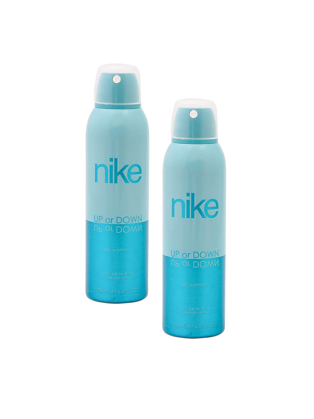 Nike Pack Of 2 Woman Up or Down Deodorant 400ml, Blue