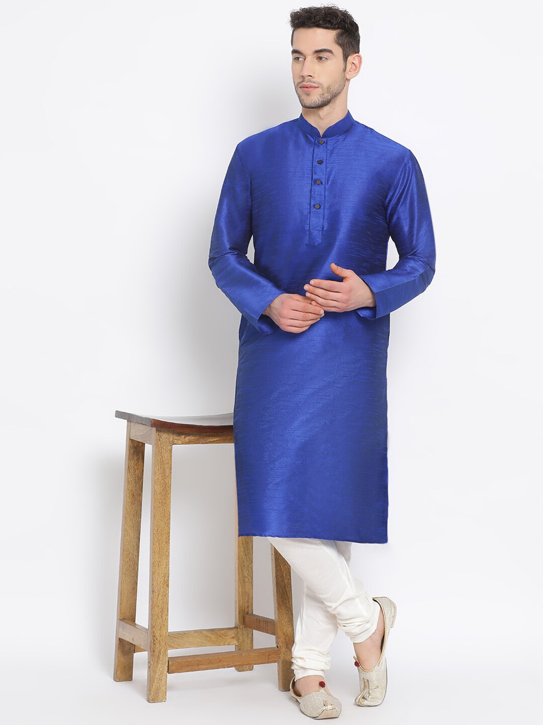 

Sanwara Men Blue Kurta with Churidar