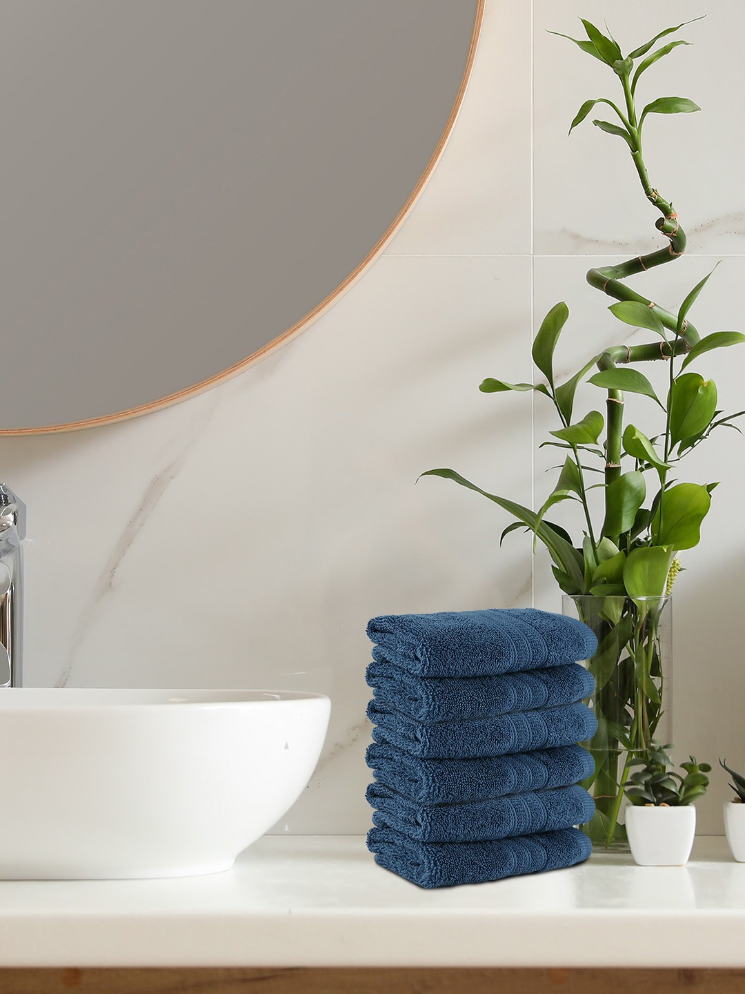 

Trident Pack Of 6 Blue 550 GSM Face Towels