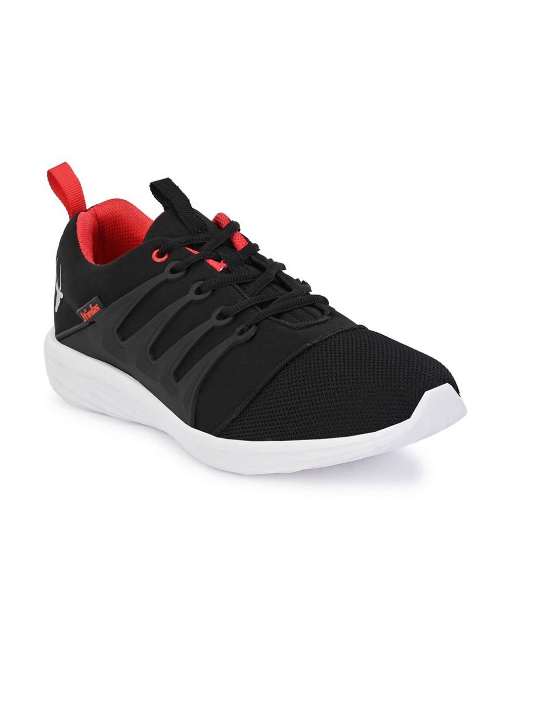 

HIROLAS Men Black Mesh Running Shoes