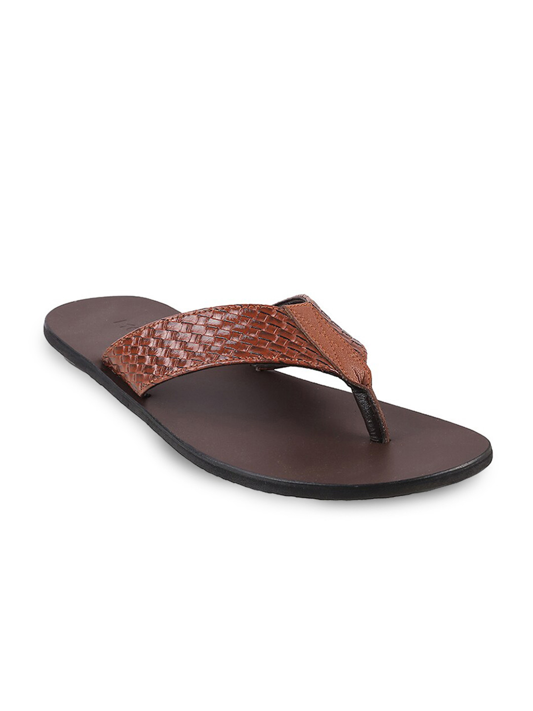 

Mochi Men Tan Brown Leather Comfort Sandals