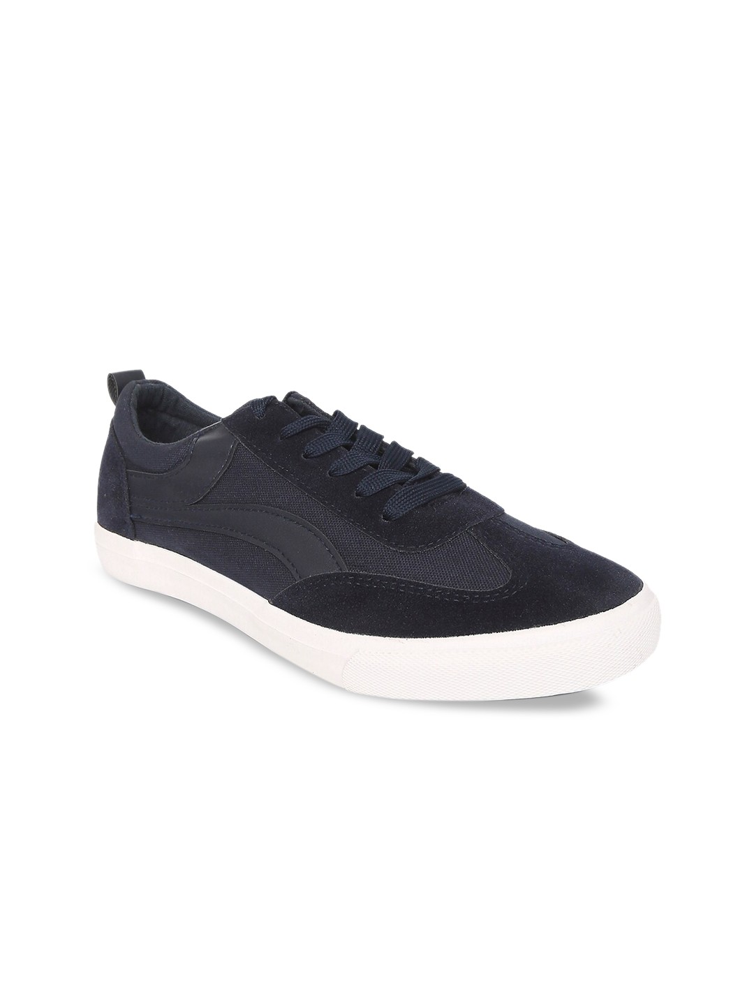 

BYFORD by Pantaloons Men Navy Blue Leather Sneakers