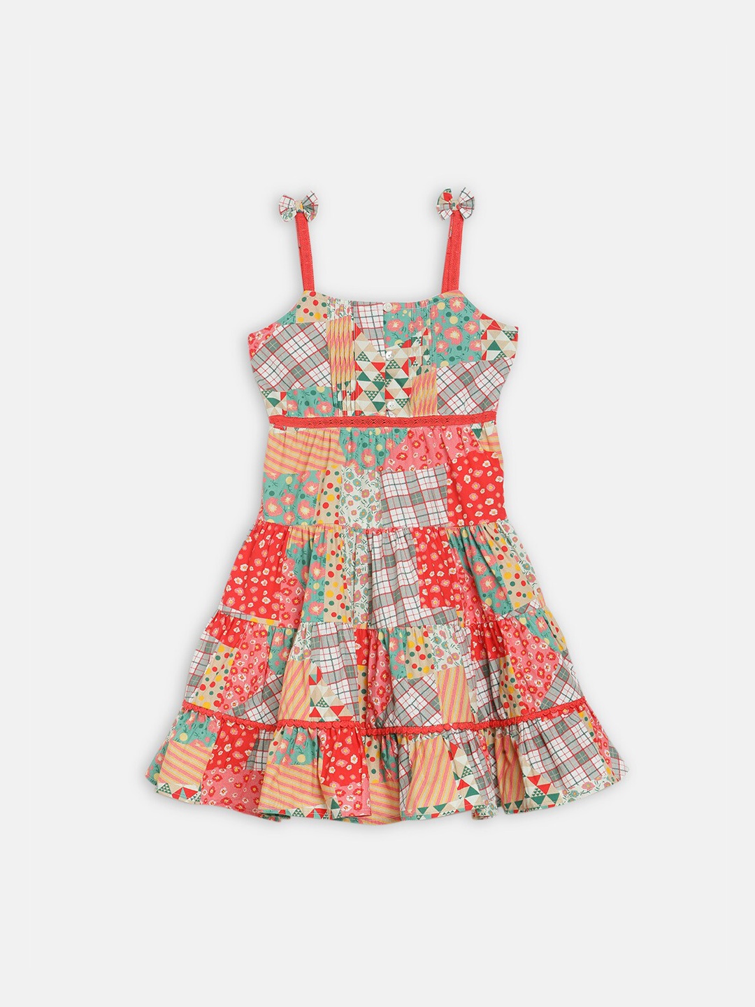 

Blue Giraffe Orange Printed Dress