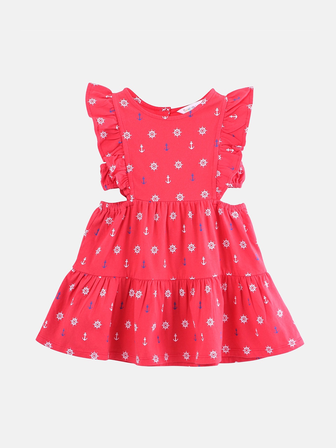 Beebay Girls Pink Printed A-Line Dress