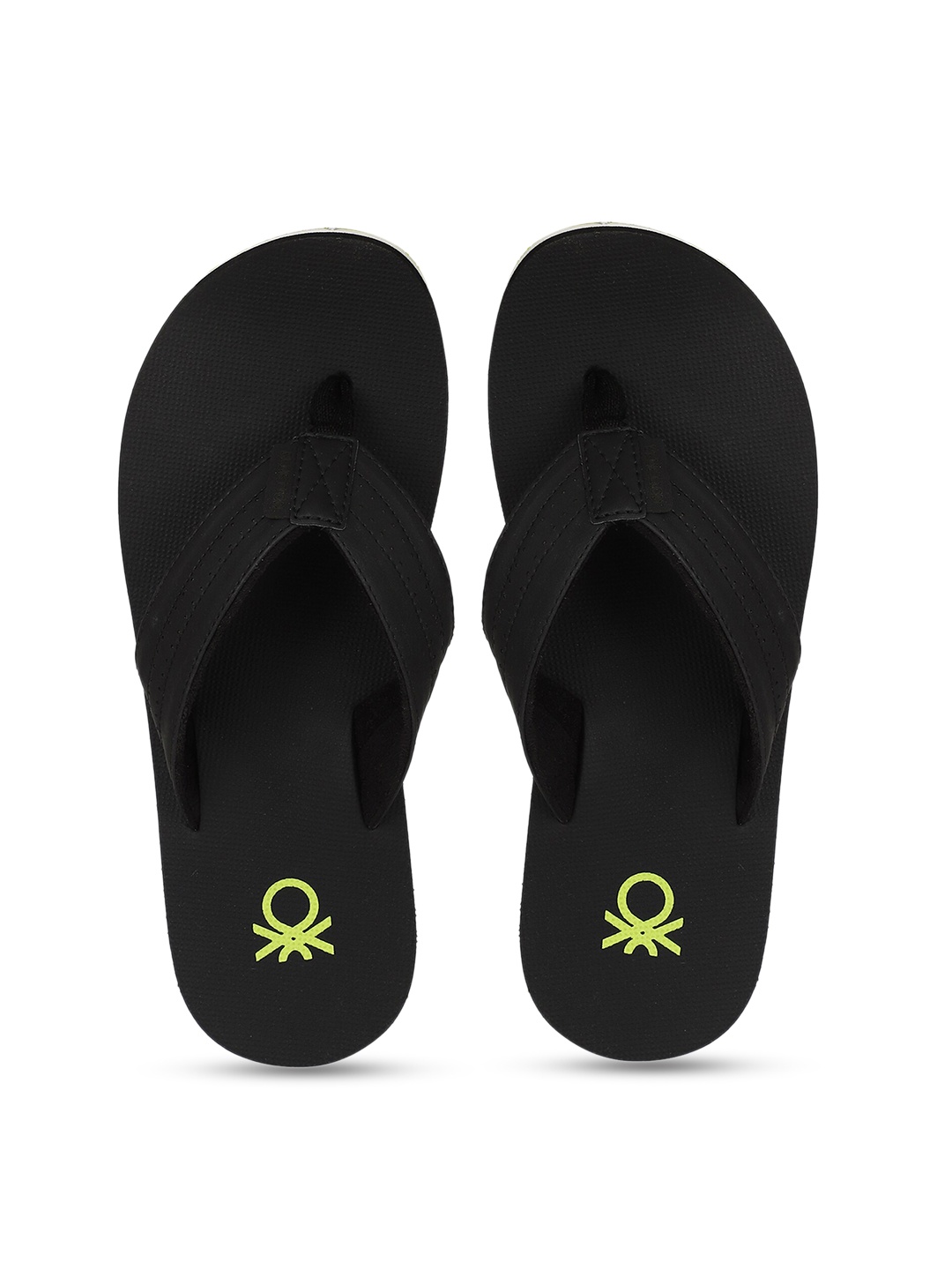 

United Colors of Benetton Men Black Flip Flops