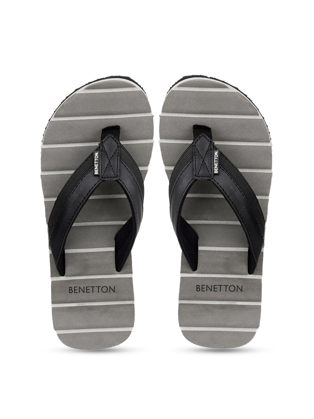 

United Colors of Benetton Men Black Flip Flops