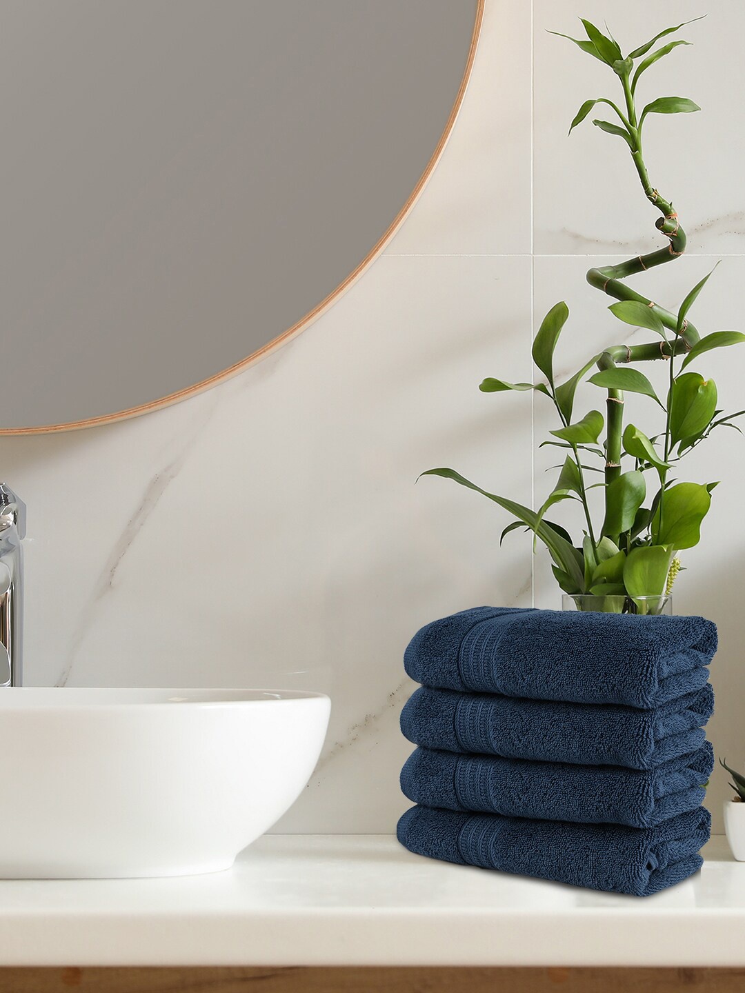 

Trident Pack Of 4 Blue 550 GSM Hand Towels