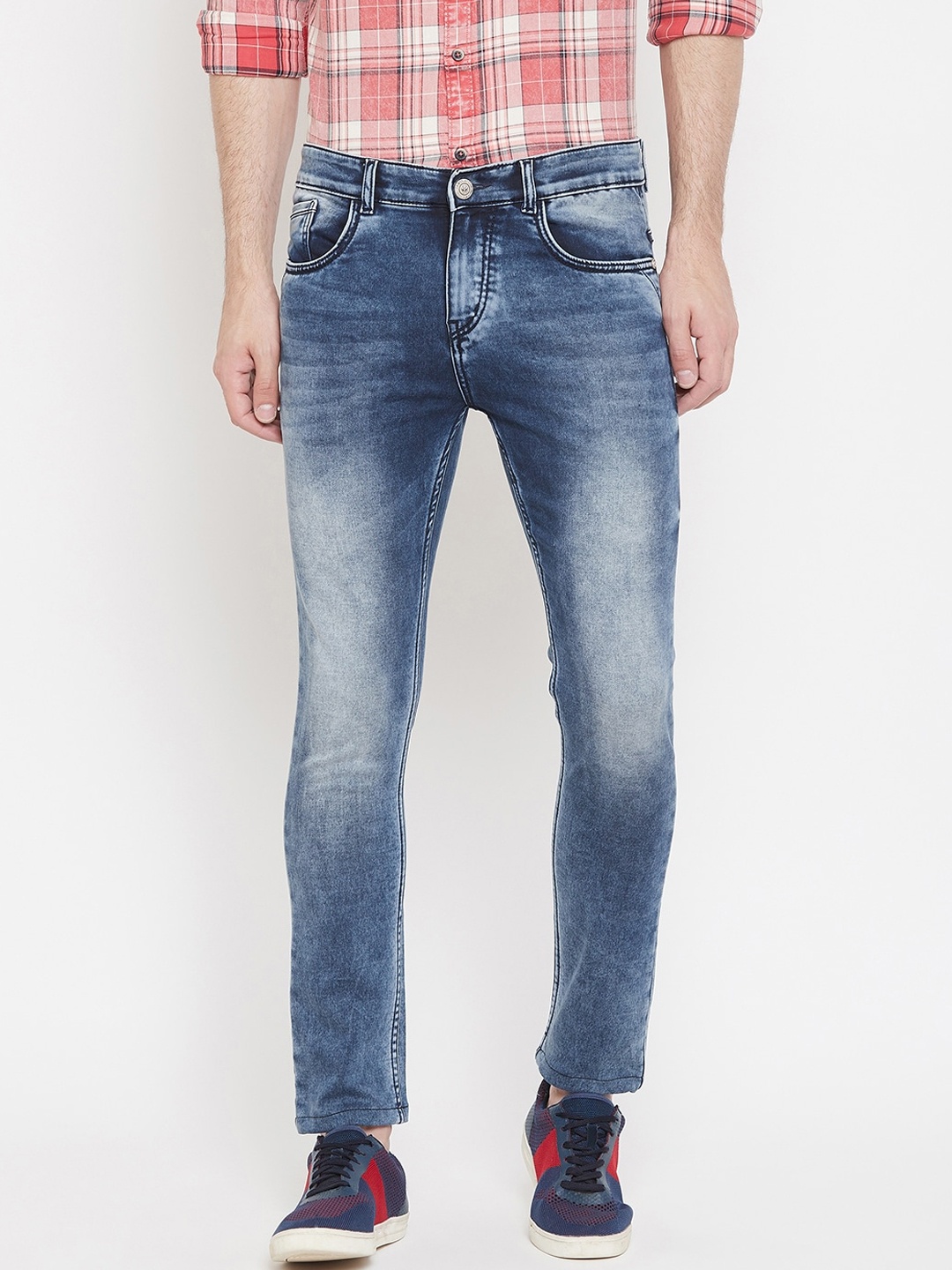 

Crimsoune Club Men Blue Slim Fit Heavy Fade Jeans