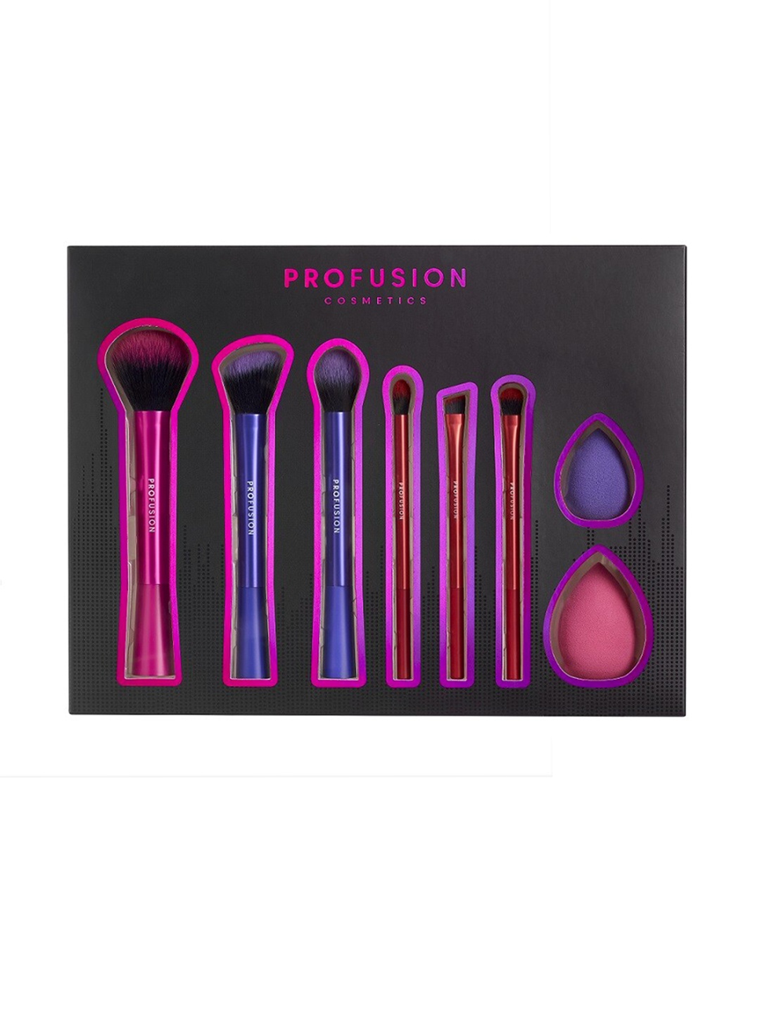 

PROFUSION COSMETICS Women Black & Pink Professional Brush Vault