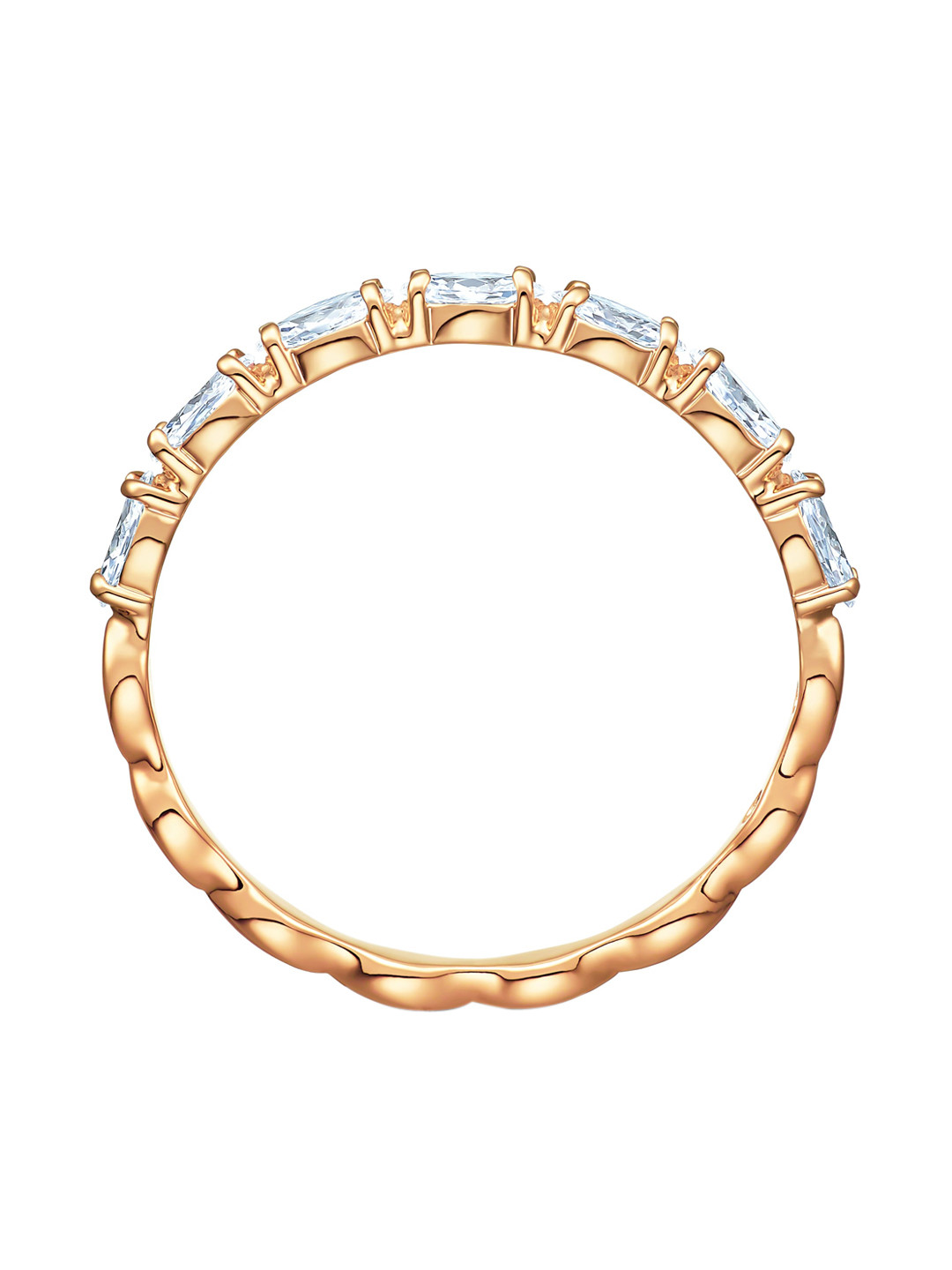 

SWAROVSKI Rose Gold-Plated White Marquise Crystal-Studded Finger Ring