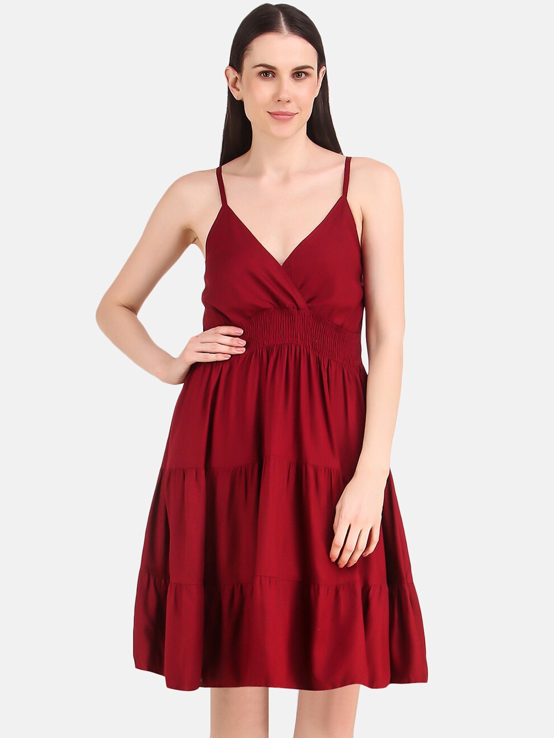 

Aawari Maroon Empire Dress