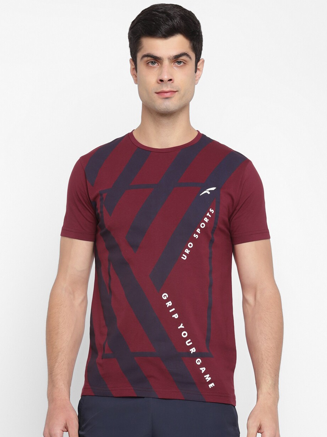 

FURO by Red Chief Men Maroon Printed T-shirt Pockets Tshirts