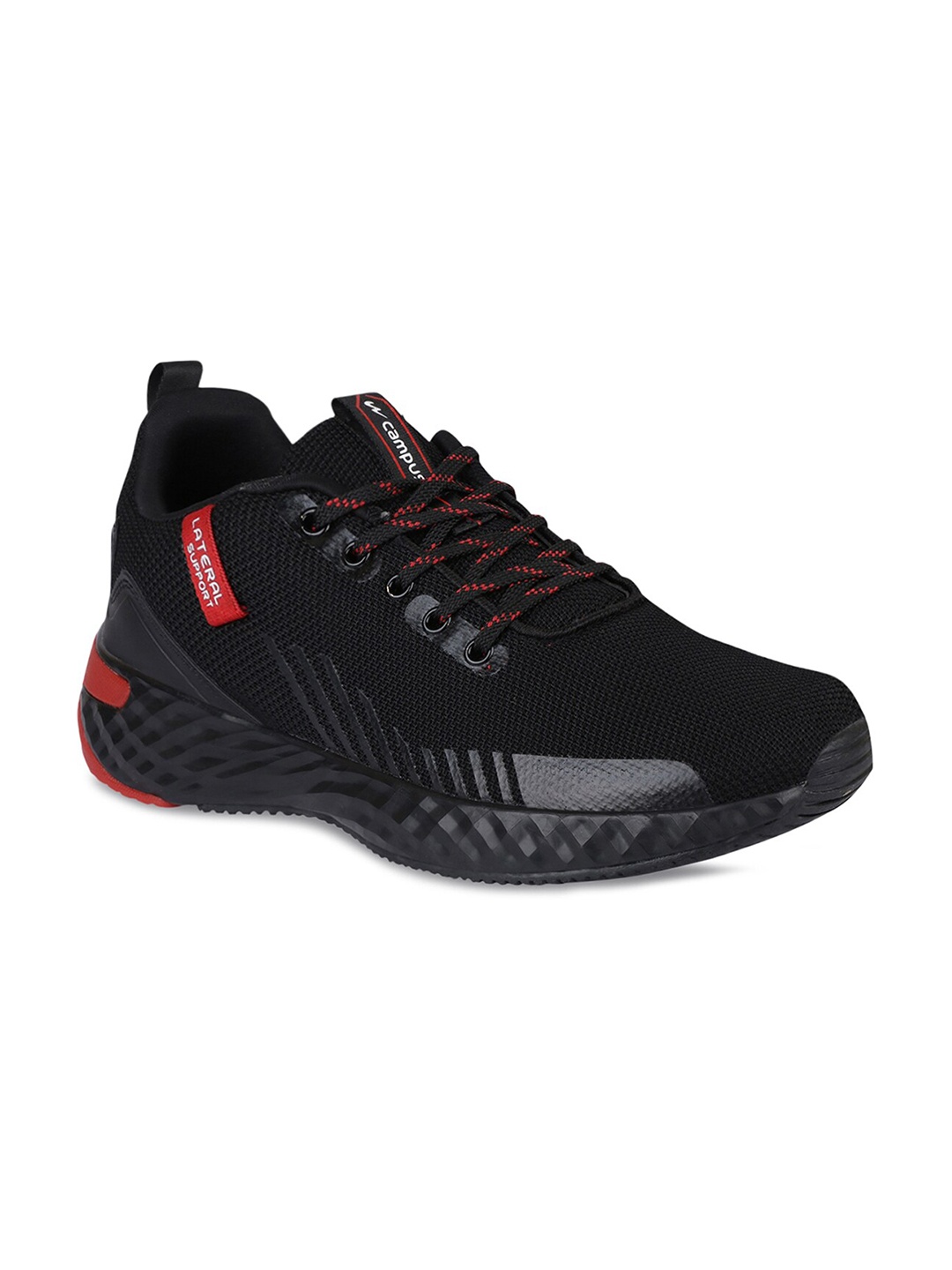 Campus SIMBA PRO Men Lace-Up Running Shoe, Black