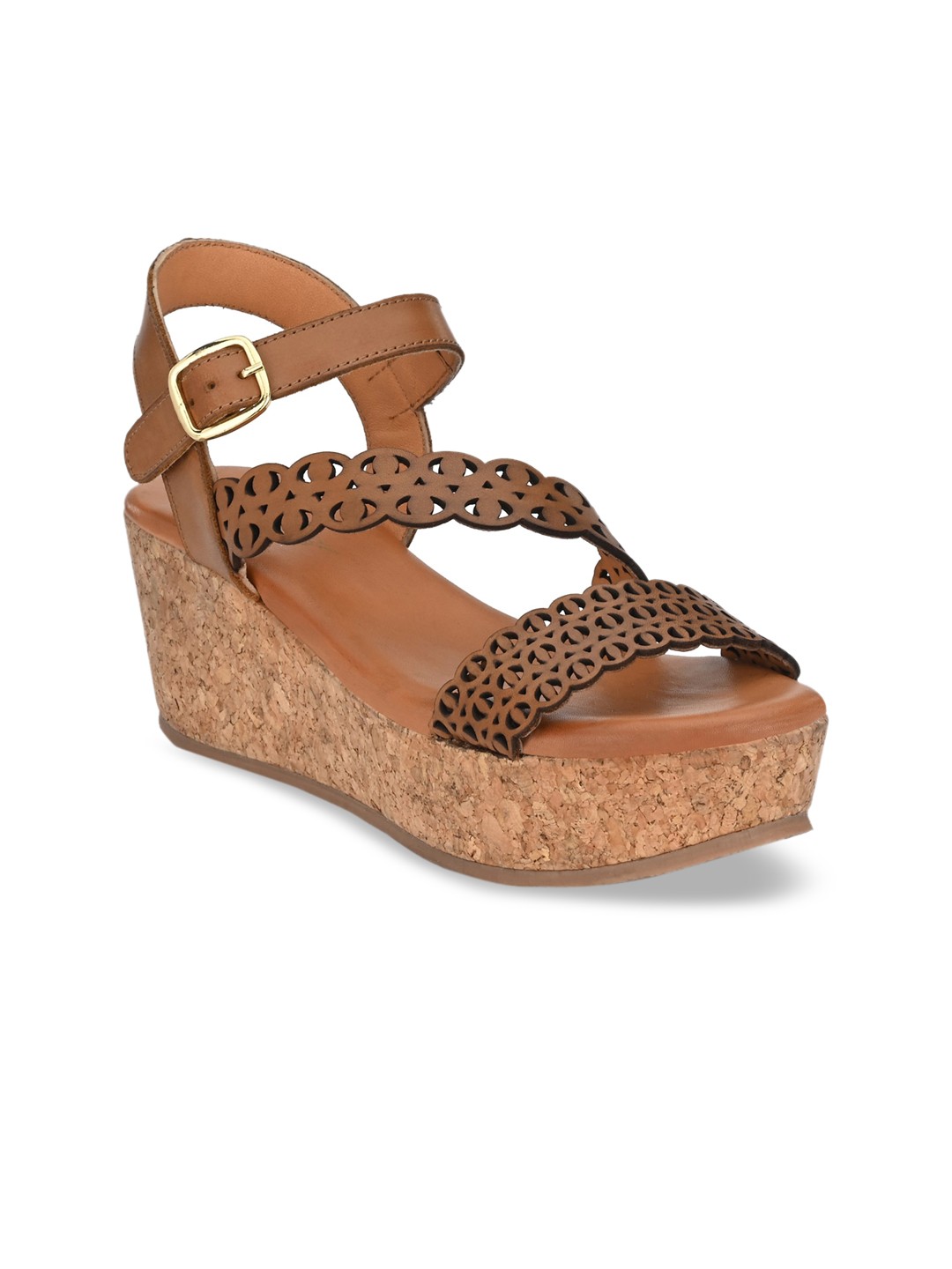 

Delize Women Tan Woven Design Sandals