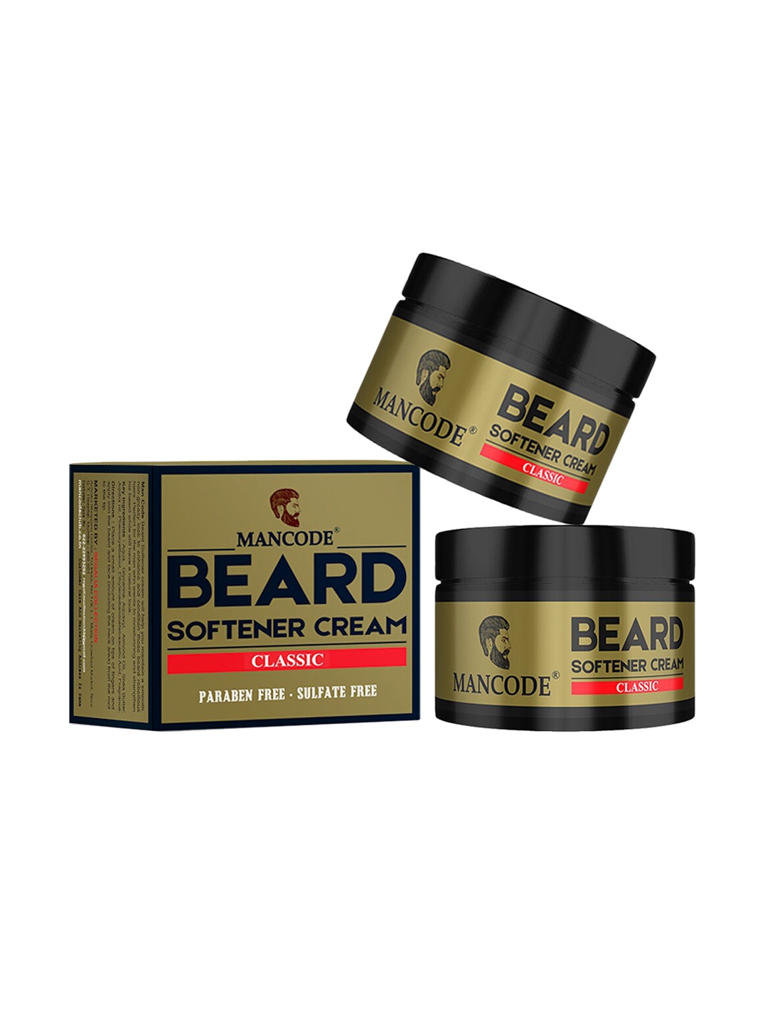 

MANCODE Men Pack of 2 Brown Classic & Raw Beard Softening Cream