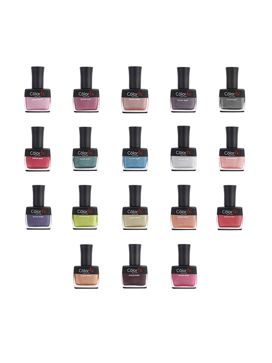 

Color Fx Set of 18 Nail Enamel, Multi