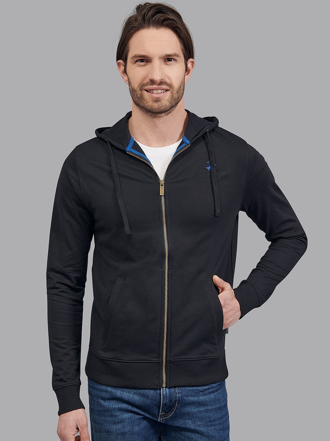 

Beverly Hills Polo Club Men Black Solid Sweatshirt