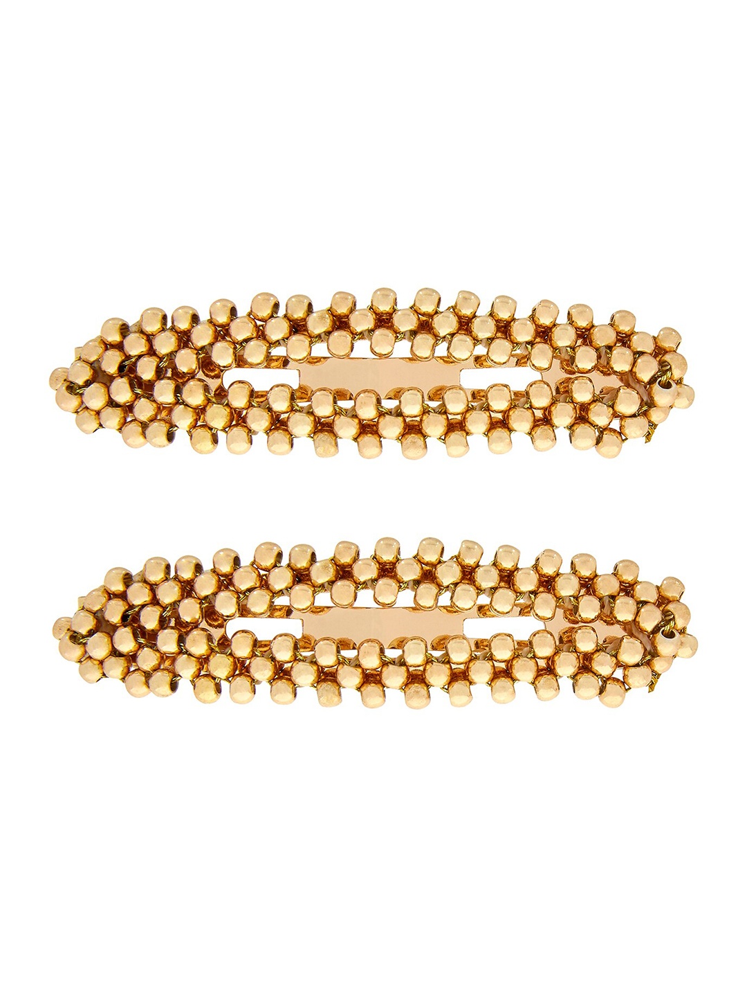 

Accessorize Women Set of 2 Gold-Toned Beaded Hair Accessory Set