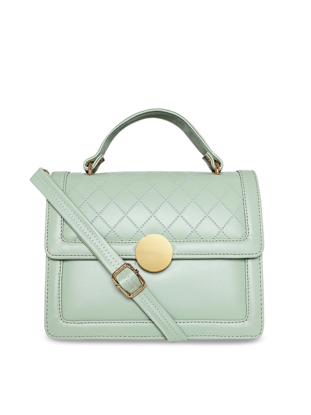 

ESBEDA Green Solid Satchel