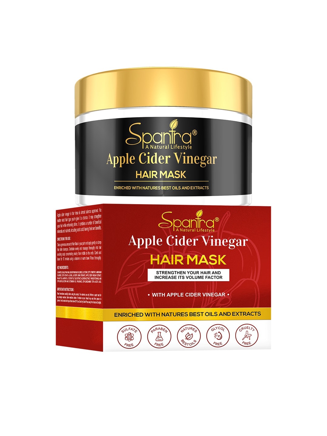 

Spantra Women Apple Cider Vinegar Hair Mask 250g, Red