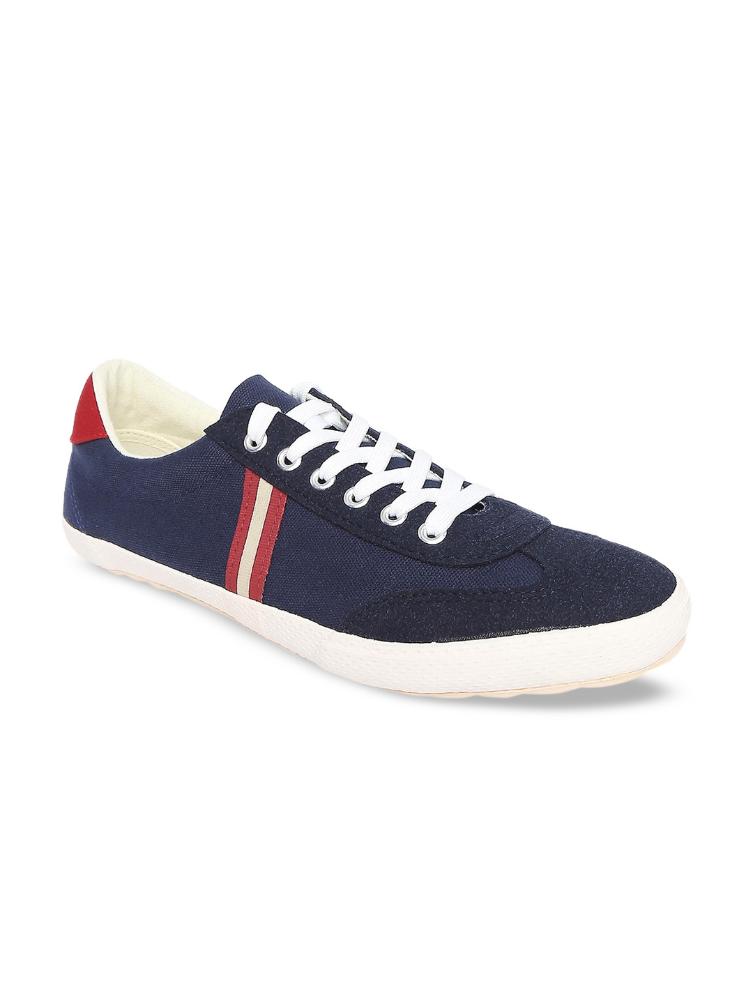 

Ajile by Pantaloons Men Navy Blue Striped Sneakers