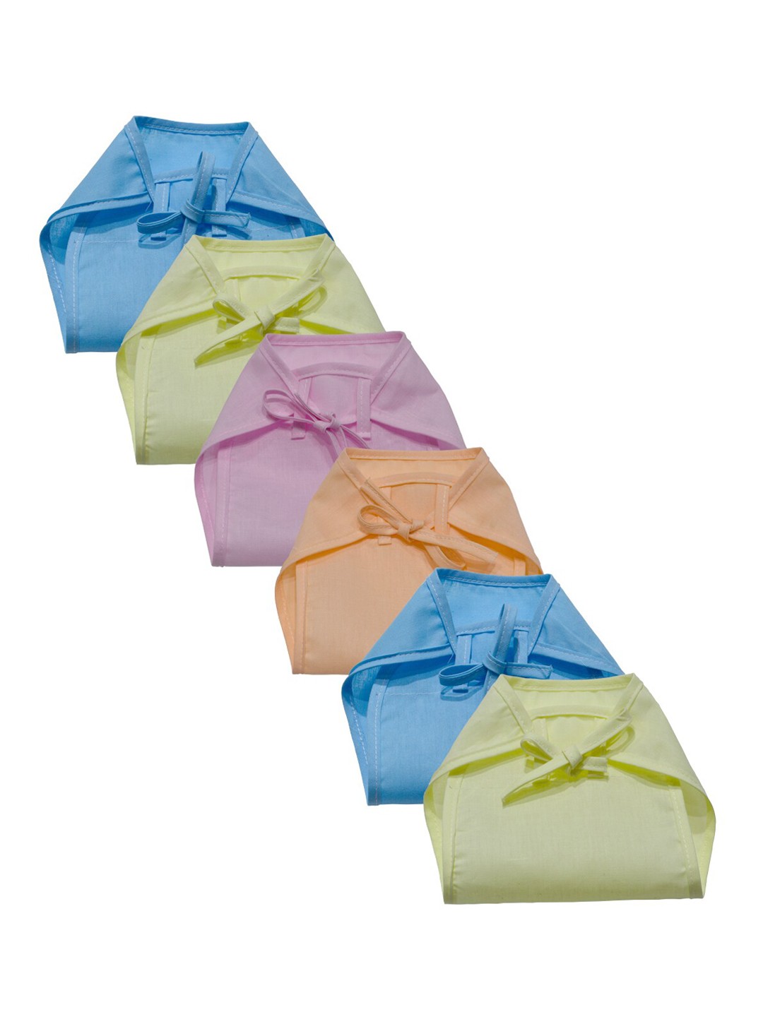 

Little Angels Newborn Unisex Kids Set Of 6 Assorted Cotton Nappies