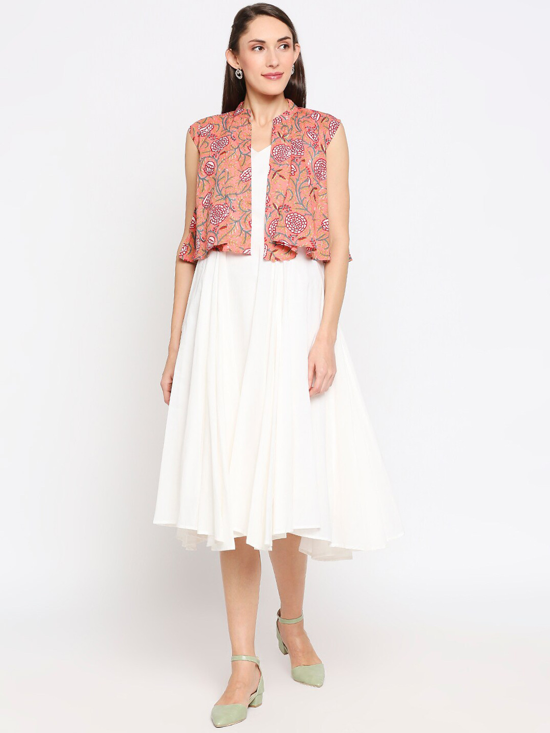 

Monk & Mei White Sustainable A-Line Dress