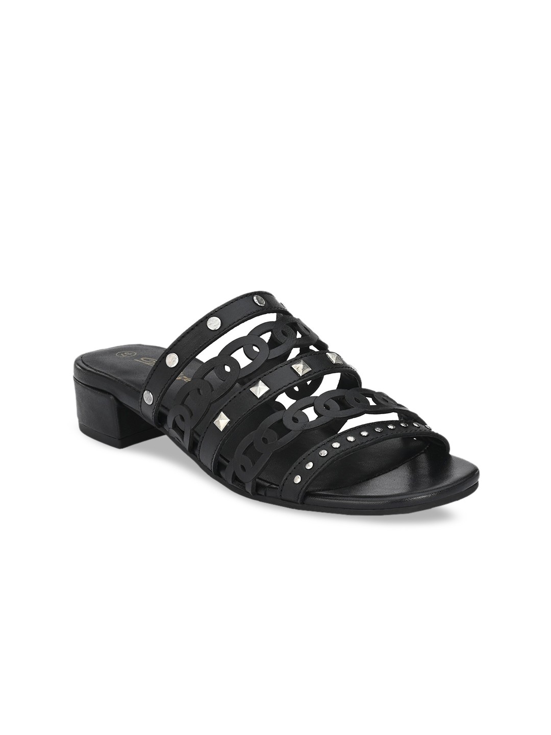 

Delize Women Black Solid Sandals
