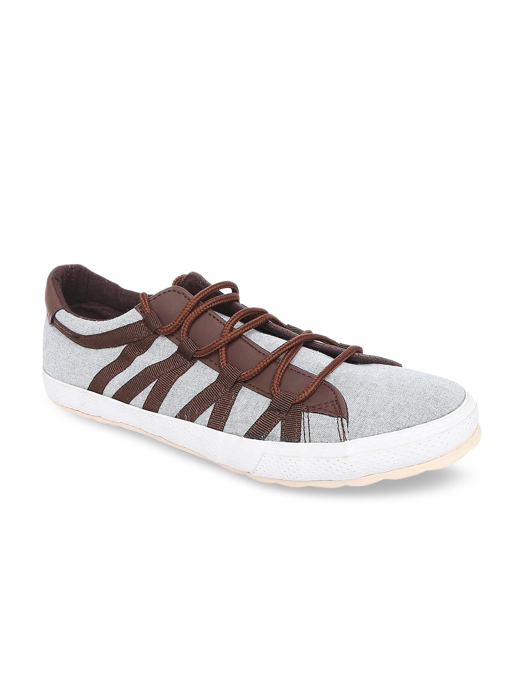 

Ajile by Pantaloons Men Grey & Brown Printed Sneakers