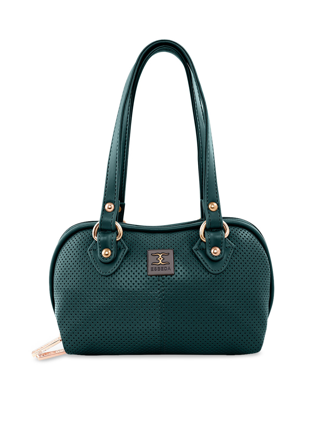 

ESBEDA Green Mini Textured Handbag