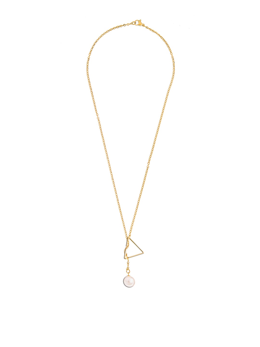 Moon Dust Gold-Toned Contemporary Geometric Pendent