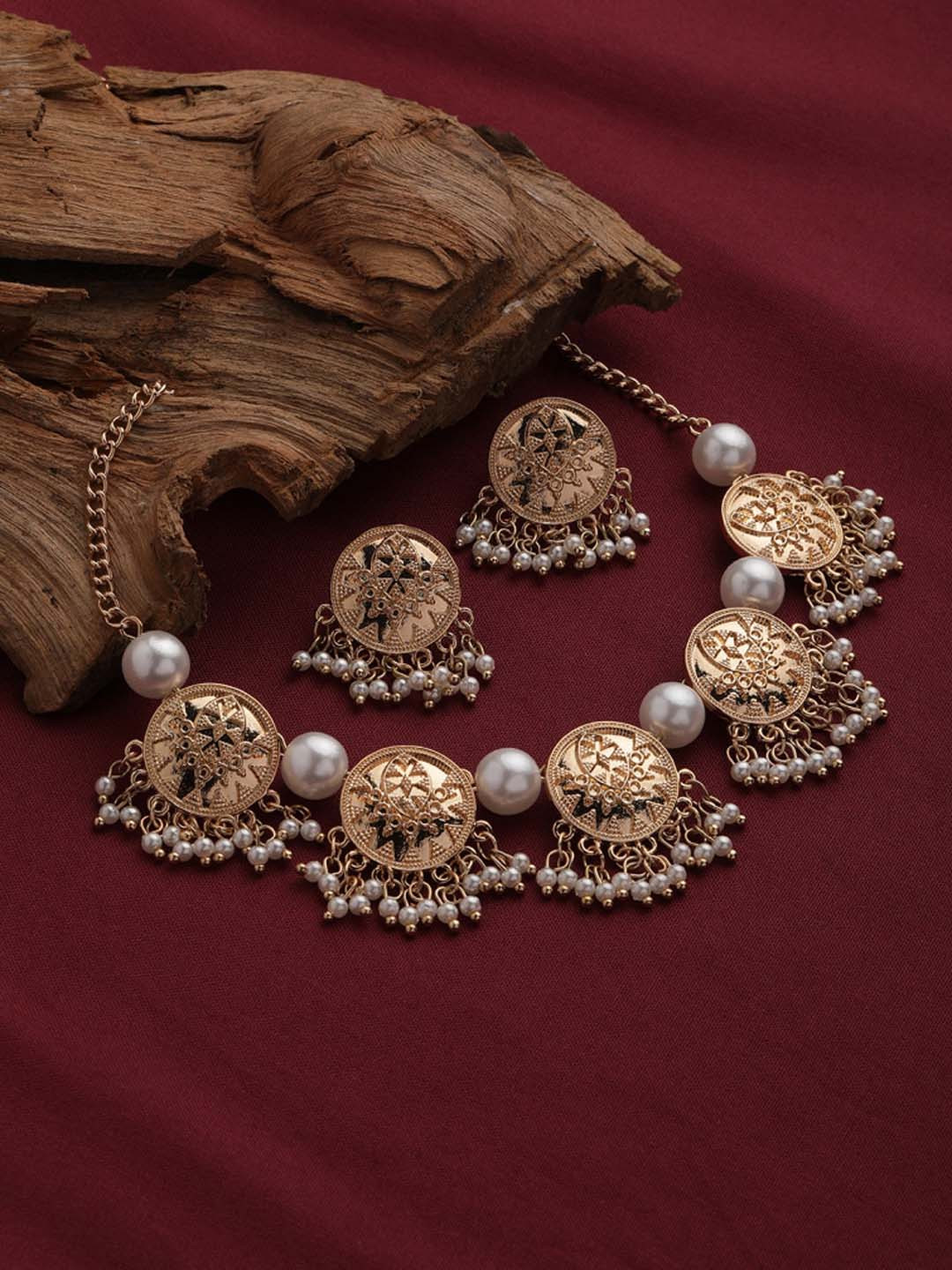 

Accessorize London Women Gold Ethnic Jewelry Set