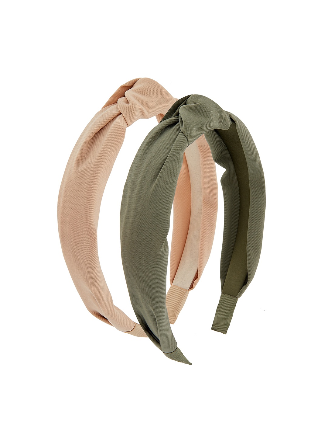 

Accessorize London Women Set of 2 Mcc Aliot Wide Knot Alice Hair Band, Olive