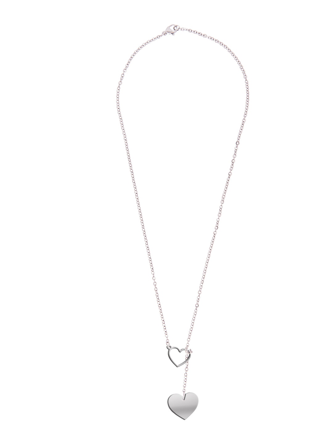 

Moon Dust Silver-Toned Adjustable Heart Pendant