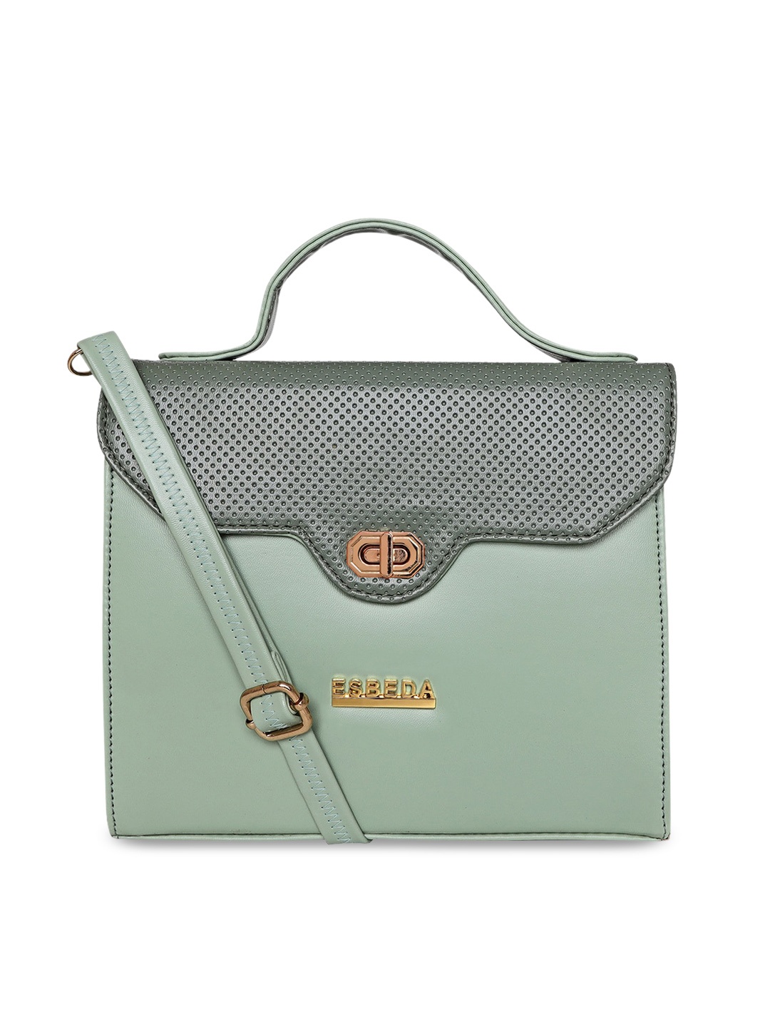 

ESBEDA Green Textured Satchel