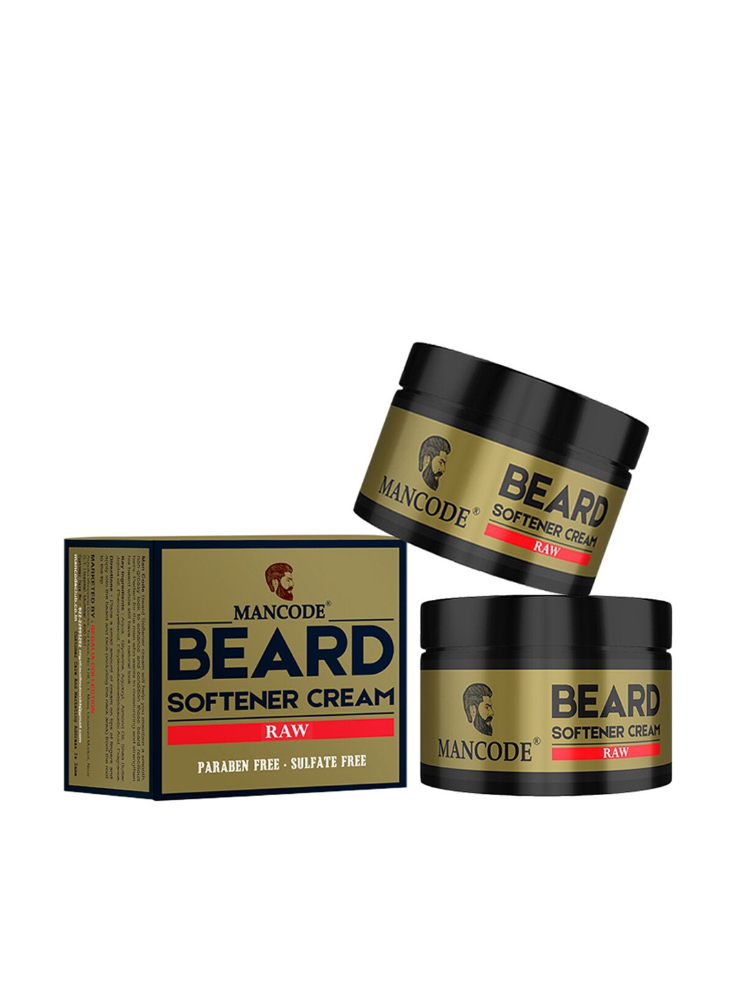 

MANCODE Pack of 2 - 50gm Beard Softening Cream Raw, Brown